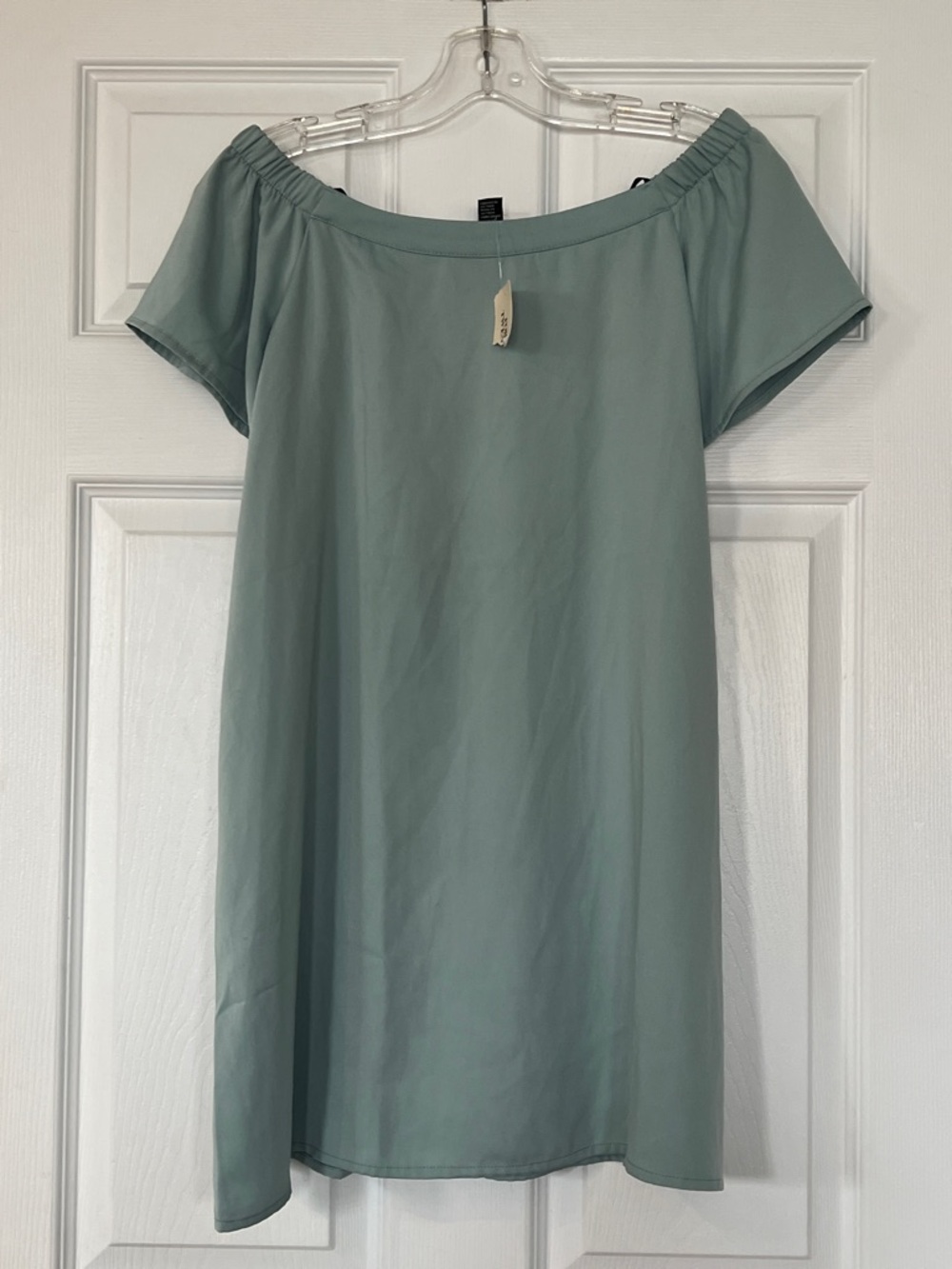 Forever 21 One-Shoulder Sage Green Shift Dress